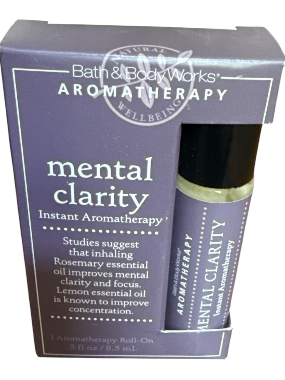 Bath & Body Works Aromatherapy‎ Mental Clarity Roll On Roller NIB Rosemary Lemon
